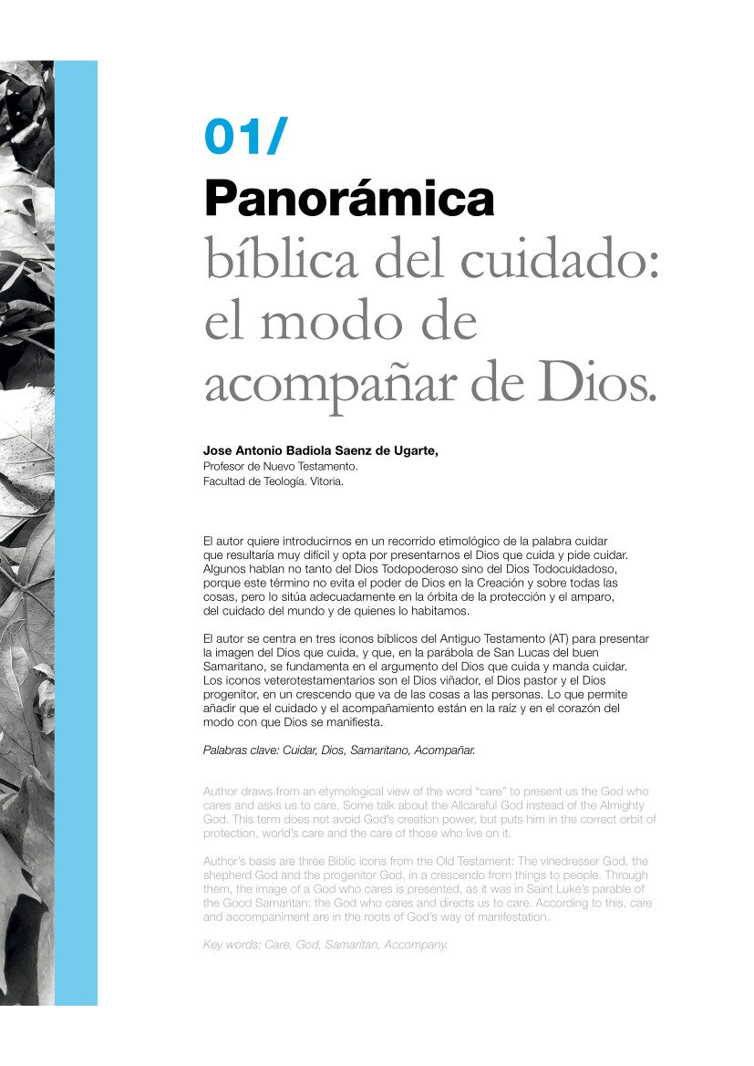 01_Badiola 331 | 01 Panorámica bíblica del cuidado: el modo de acompañar de Dios