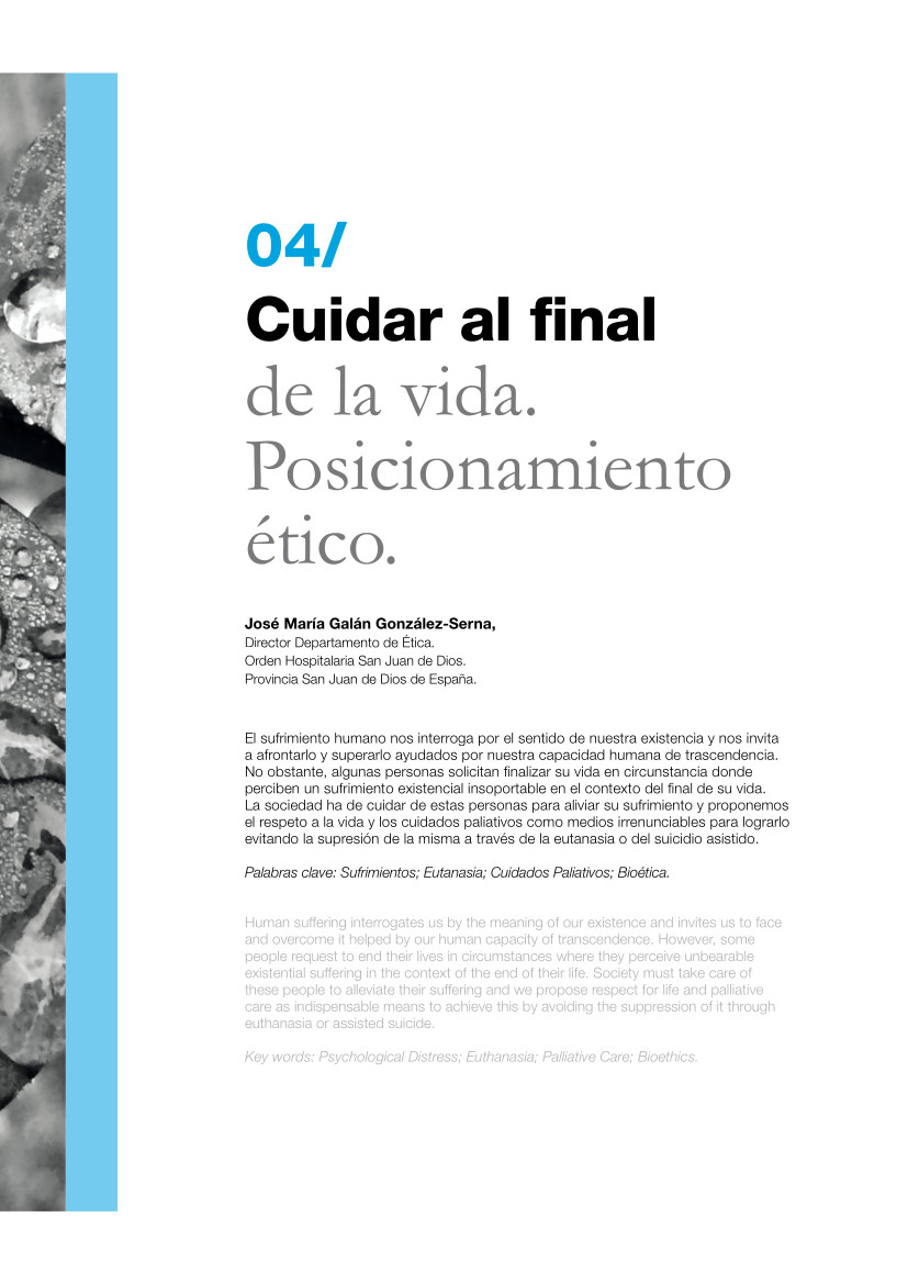04_Galan 331 | 04 Cuidar al final de la vida. Posicionamiento ético
