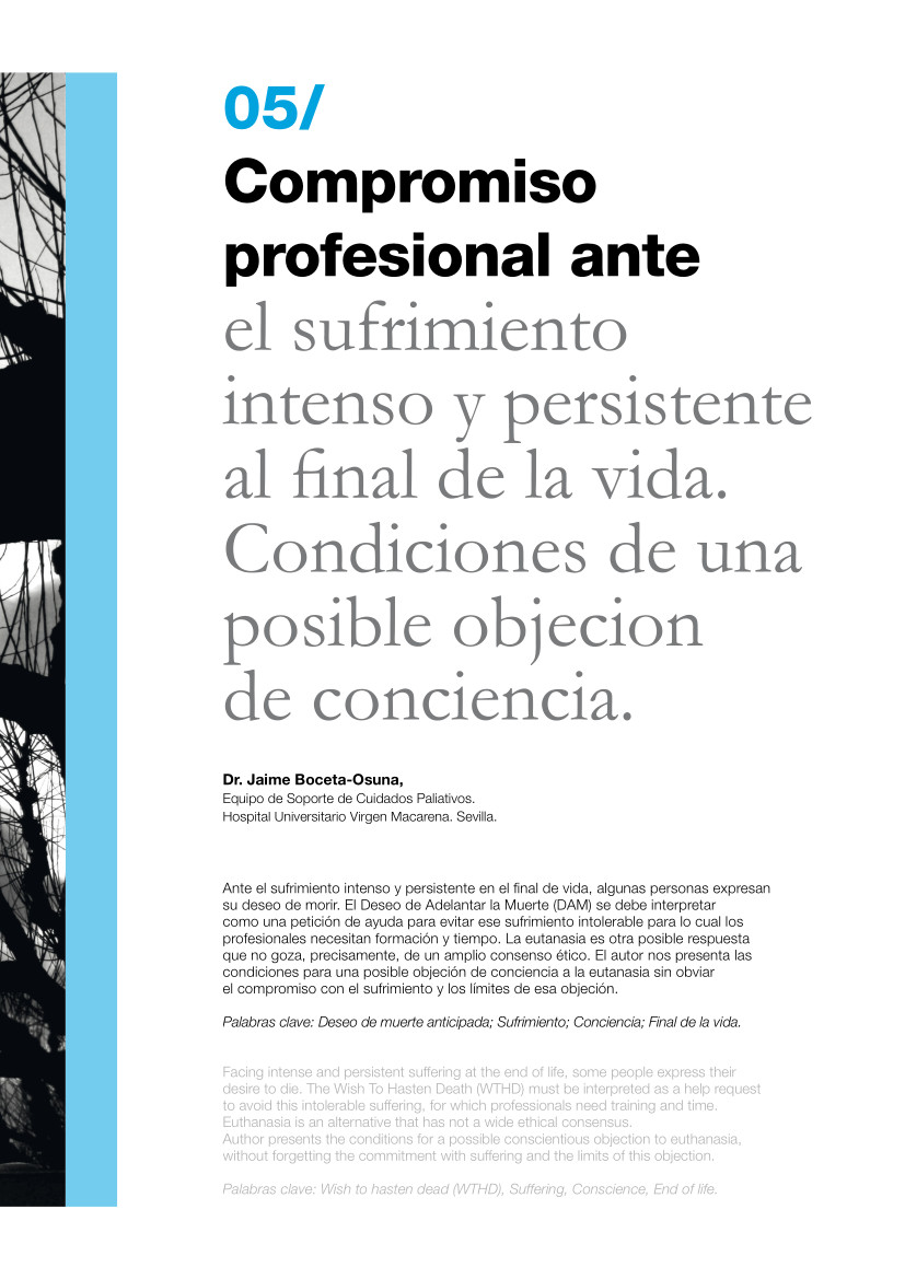 05_Boceta 331 | 05 Compromiso profesional ante el sufrimiento intenso y persistente al final de la vida. Condiciones de una posible objecion de conciencia