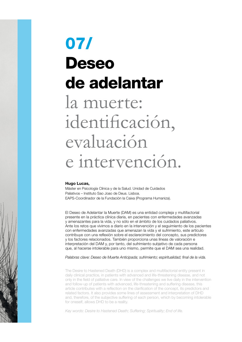 07_Lucas 331 | 07 Deseo de adelantar la muerte: identificación, evaluación e intervención