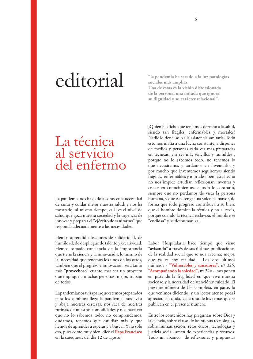 Labor Hospitalaria_2020-2_327_EDITORIAL NUM.327 | editorial