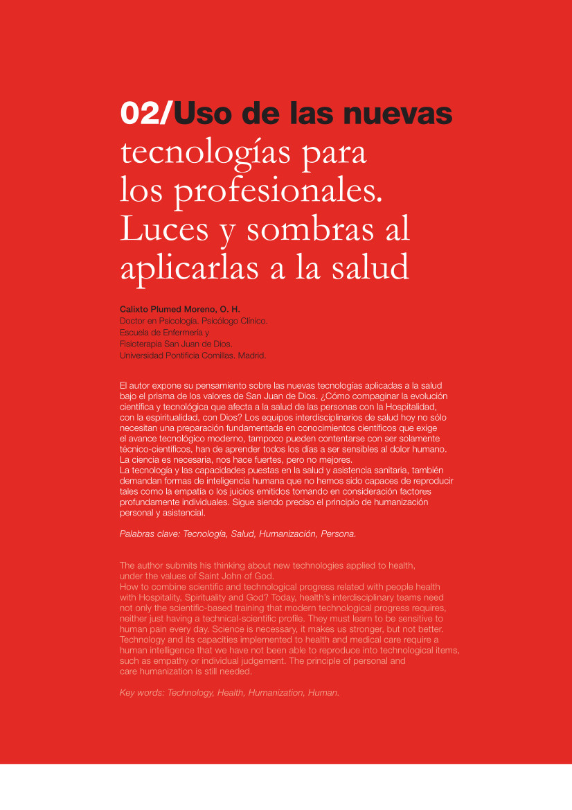 Labor Hospitalaria_2020-2_327_art_02 327 | 02 Uso de las nuevas tecnologías para los profesionales. Luces y sombras al aplicarlas a la salud