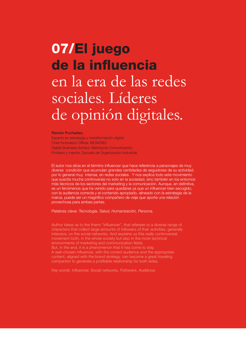 Labor Hospitalaria_2020-3_328_art 07 328 | 07 El juego de la infl uencia en la era de las redes sociales. Líderes de opinión digitales