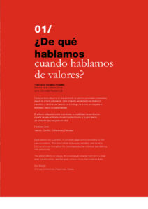 309 | 01 ¿De qué hablamos cuando hablamos de valores?