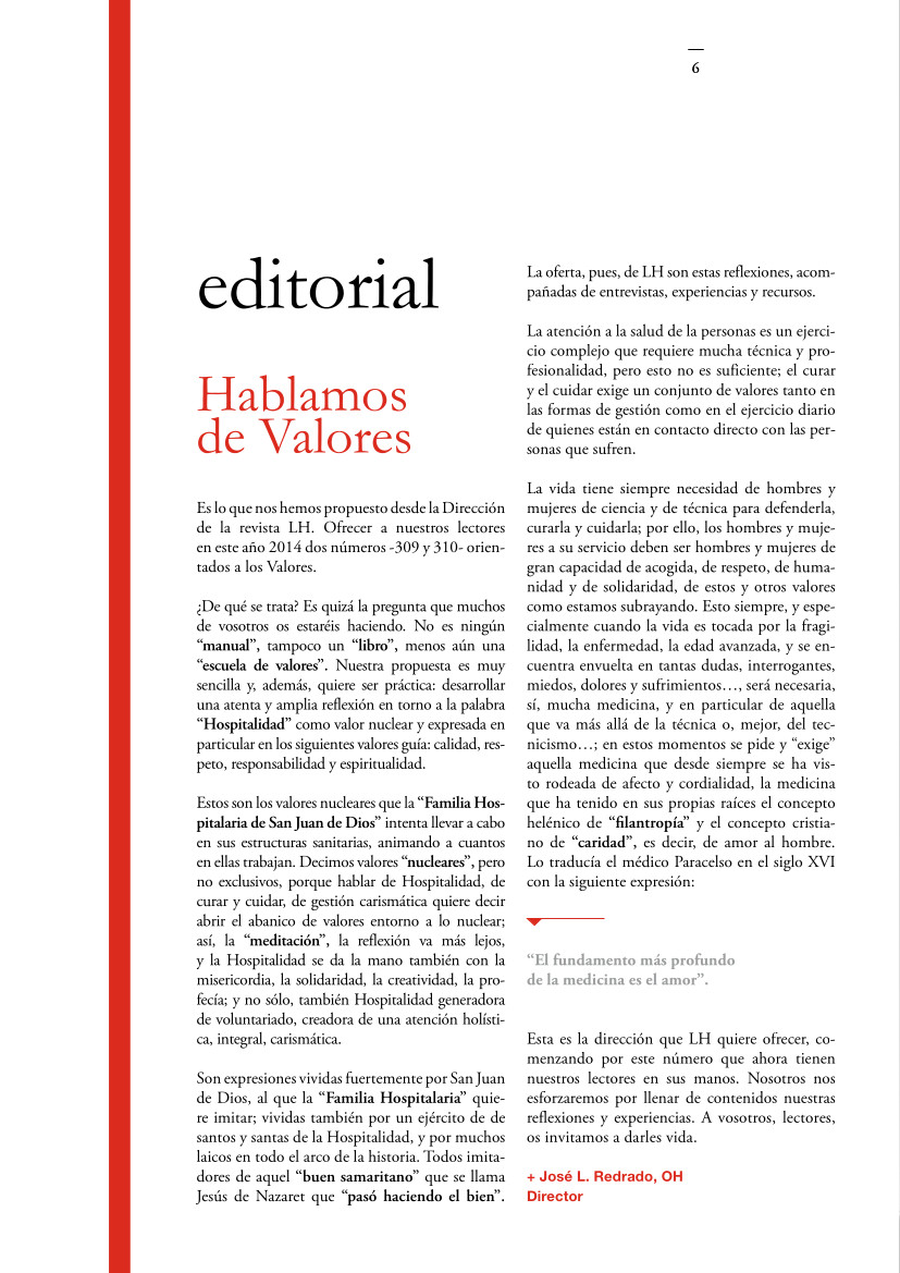Labor Hospitalaria_2014-2_309_editorial NUM.309 | editorial