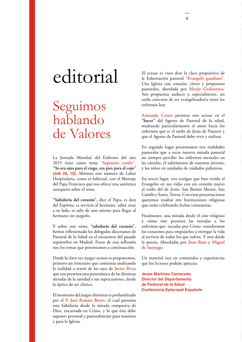 Labor Hospitalaria_2015-1_311_editorial NUM.311 | editorial