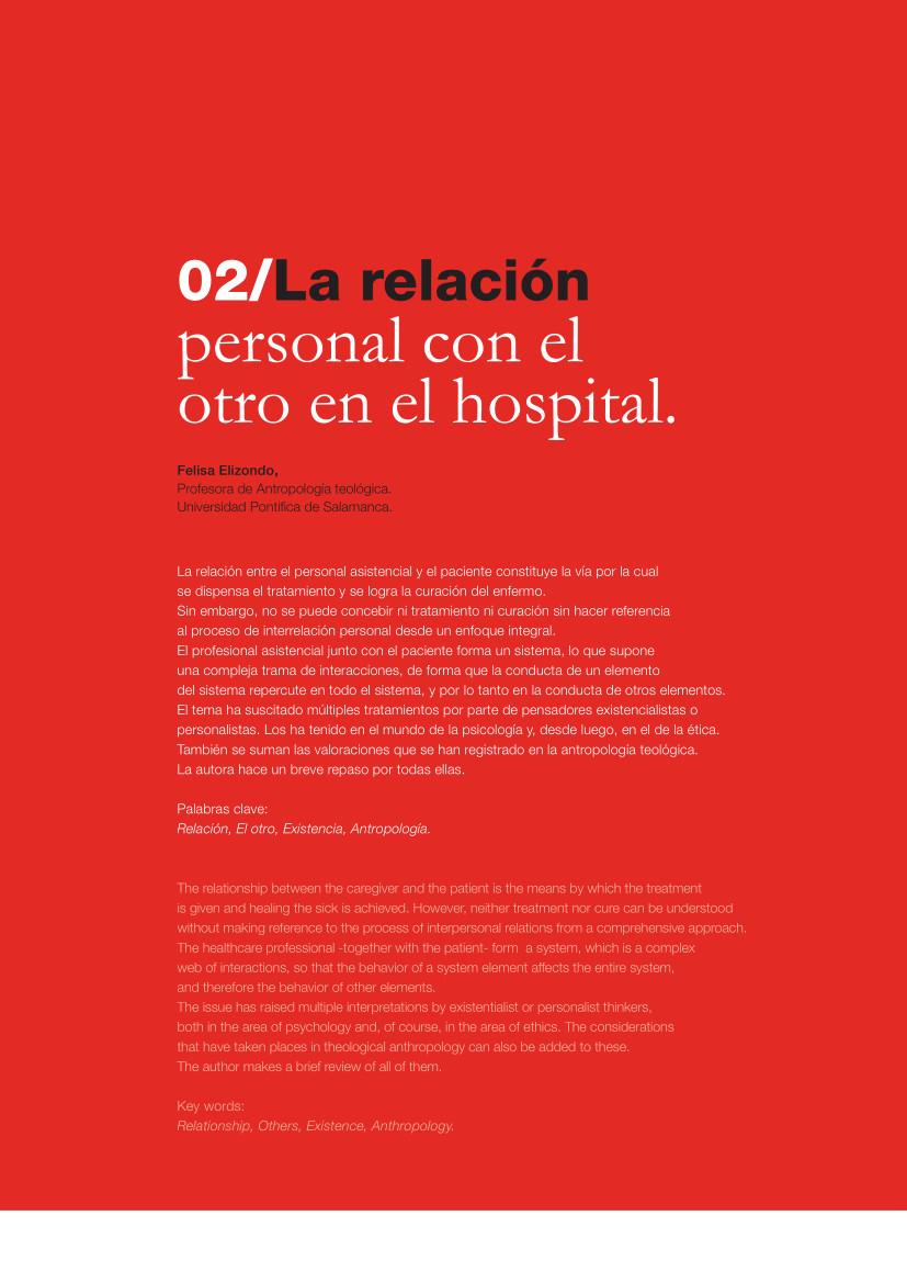 Labor Hospitalaria_2016-2_315_02 315 | 02 La relación personal con el otro en el hospital