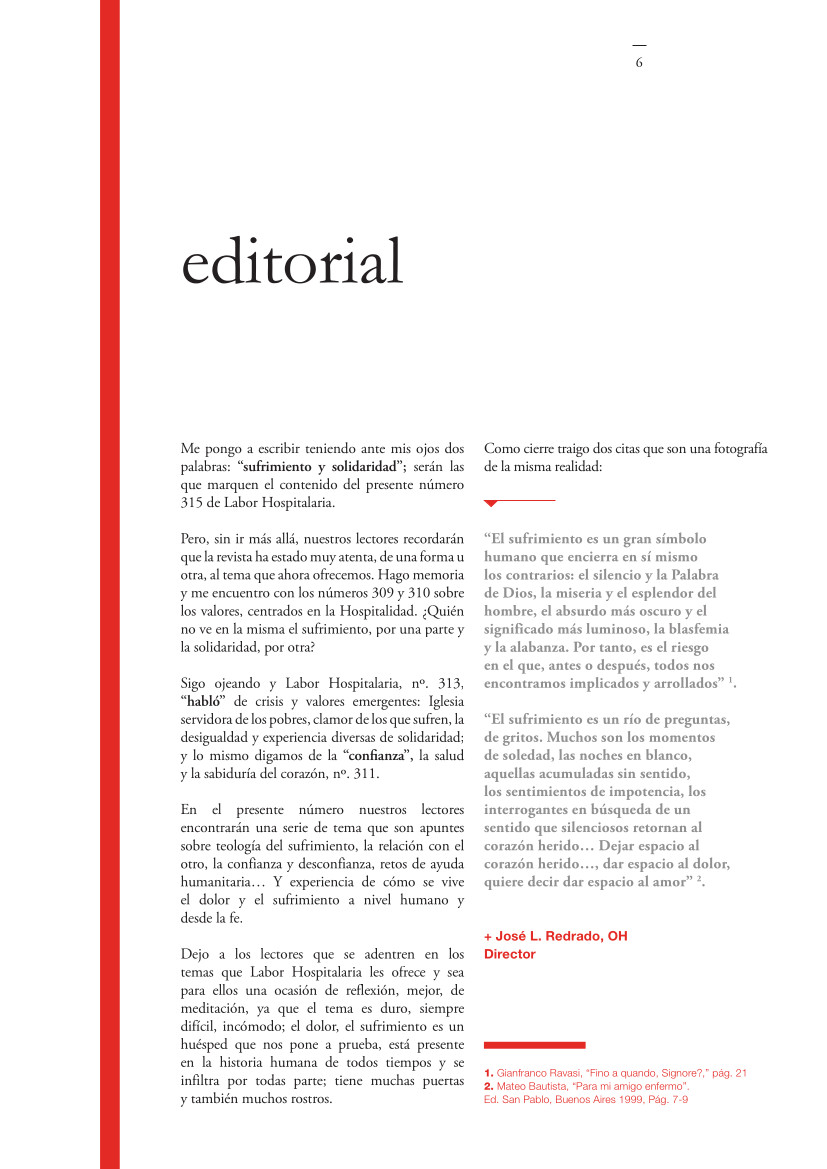 Labor Hospitalaria_2016-2_315_editorial NUM.315 | editorial