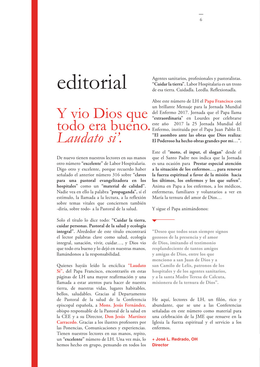 Labor Hospitalaria_2017-1_317_editorial NUM.317 | editorial