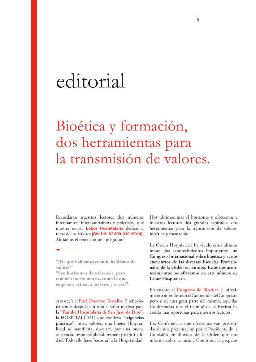 Labor Hospitalaria_2017-3_319_editorial NUM.319 | editorial