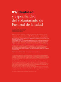 323 | 01 Identidad y especifi cidad del voluntariado de Pastoral de la salud