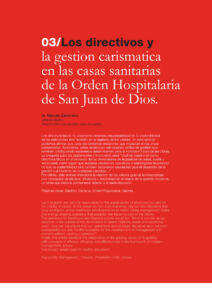 324 | 03 Los directivos y la gestion carismatica en las casas sanitarias de la Orden Hospitalaria de San Juan de Dios