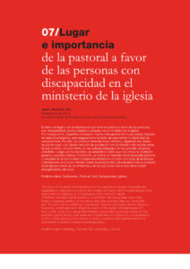 325 | 07 Lugar e importancia de la pastoral a favor de las personas con discapacidad en el ministerio de la iglesia